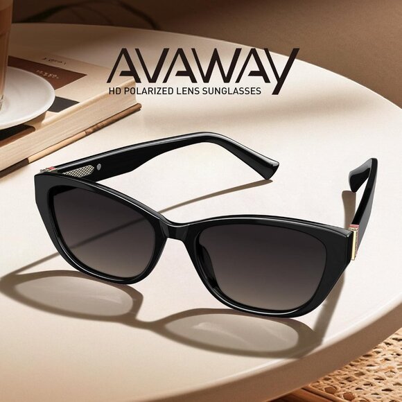 Polarized Cat Eye Sunglasses Women Vintage Acetate UV400 Protection Shades - Picture 3 of 7